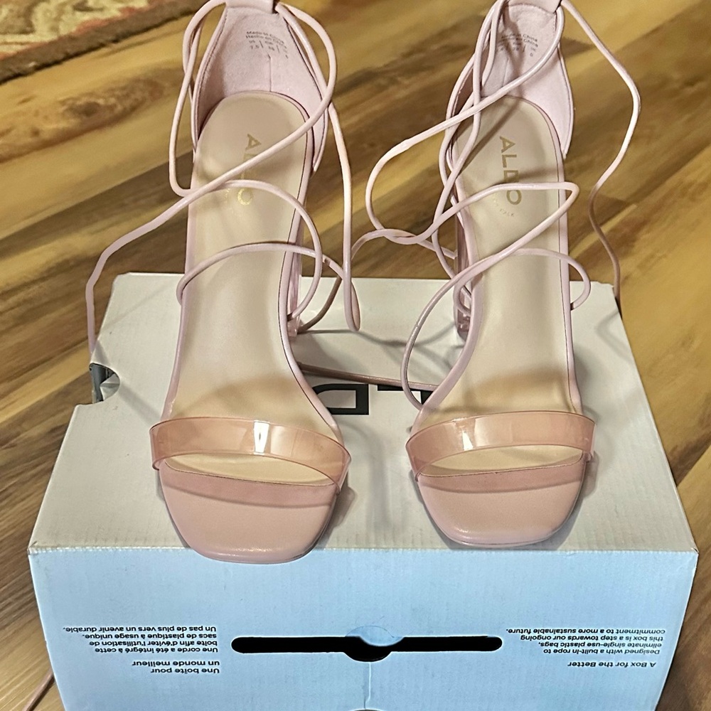 Aldo Pink Strappy Sandals Elegant Design